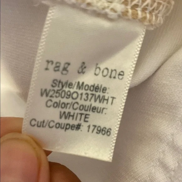 RAG & BONE White High Rise Straight Leg Jeans - Picture 8 of 12